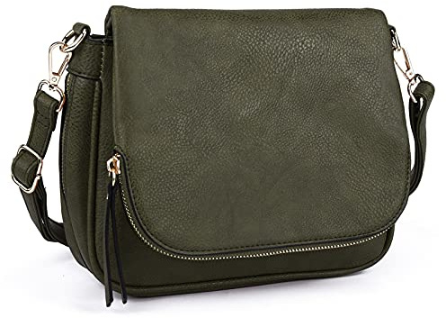 VNFIOEI Small Crossbody Bag for Women PU Leather Over the Shoulder Purses and Flap Cross Body Handbags Multi Pockets