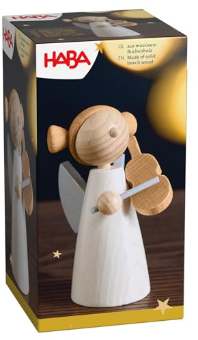 HABA Engel mit Geige – Weihnachtliche Holz-Dekoration aus Buchenholz – Stilvoller Schutzengel für Advent & Festliche Atmosphäre – 2012294001