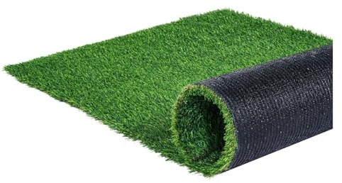 Prato Sintetico Erba Tappeto Tappeto in artificiale 4x6 Ft erboso verde Tappetino for porta finto for la casa Decorazione for prato all'aperto Facile da pulire Adatto for multiuso