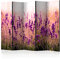 decomonkey Paravent Raumteiler Innen Blumen Heide 225x172 cm 5 Teilig Beidseitig Room Divider Wall Raumteiler Stehend Trennwand Sichtschutz Spanische Wand Sichtschutzwand Wohnzimmer Holz Rose
