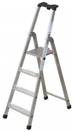 FACAL Scala Alluminio Professionale Quadra 4 GRADINI Made Italy