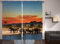ABAKUHAUS Elefant Rustikaler Gardine, Afrika Safari Wildlife, Schlafzimmer Kräuselband Vorhang mit Schlaufen und Haken, 280 x 175 cm, Hellblau Orange Braun