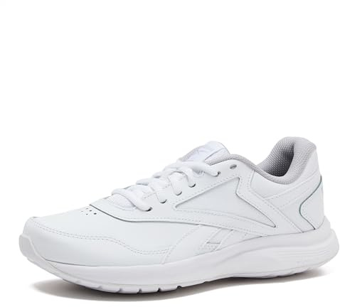 Reebok Walk Ultra 7 DMX Max Walking Womens Shoes, Athletic Black or White Sneakers for Women, Size 5 to 12 Womens Tennis Shoes, White/Cold Grey/Collegiate Royal, 7.5