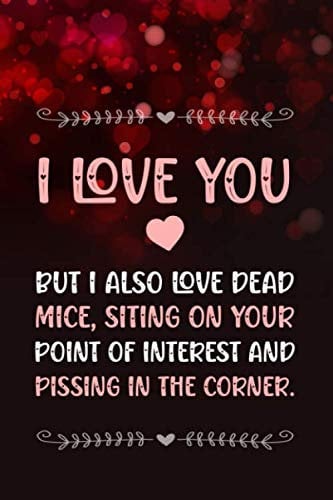 I Love You But I Also Love Dead Mice, Siting On Your Point Of Interest And Pissing In The Corner: Blank Journal To Write In Gift For Men And Women