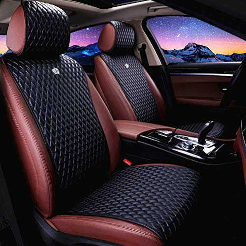Menifomory Universelle Sitzbezüge für Autos Ledersitzbezug Schwarzer Autositzbezug 2/3 Überzogen 11PCS Fit Auto/Auto/LKW/Geländewagen (A-Schwarz)