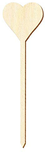 Holz Blumenstecker Herz - Deko Basteln 10-50cm, Pack mit:1 Stück, Höhe:25cm hoch