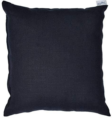 Kirschkernkissen bio handgefertigt in Deutschland - Wärme- & Kältebehandlung - Massagetherapie - Körnerkissen (20x20 cm, Leinen blau)