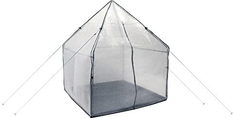 Noor Überwinterungszelt IGLU für Kübelpflanzen - wetterfestes UV-beständiges Winterschutzzelt - Robustes frostsicheres Foliengewächshaus mit 3-lagiger Luftpolsterfolie - Modell XL 180x180x220 cm