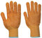 Portwest - Gants manutention enduction PVC double face très adhérent CRISS CROSS L Orange