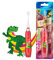 Brush Baby KidzSonic Elektrische Zahnbürste für Kleinkinder und Kinder, für Kinder ab 3 Jahren (Dinosaurier)