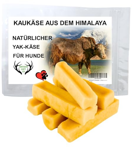 Yak Käse Kauknochen, Mindestgewicht der Verpackung: 240 g, Größe S - 6 st | Natürlicher Hundekaukäse für Hunde und Welpen, Laktosefrei, Langanhaltender Kausnack