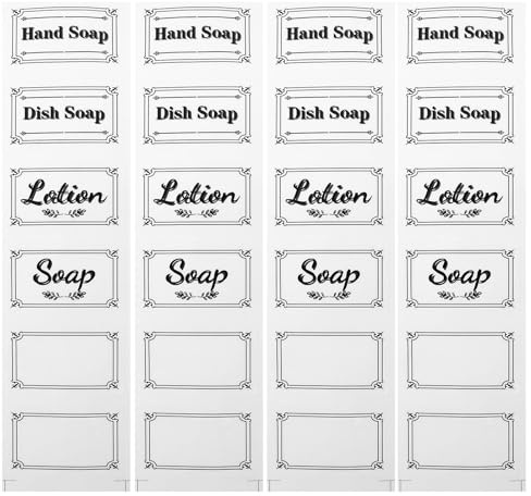 Artibetter 6pcs Shampoo Label Soap and Lotion Label Tags Bathroom Labels for Organizing Lotion Dispenser for Bathroom Clear Water Bottles Glass Water Bottles Paper Hand Soap