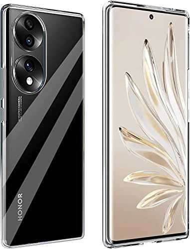 Captor Coque transparente pour Honor 70 5G, coque TPU en silicone souple et mince, protection de haute qualité avec bord surélevé pour écran et appareil photo