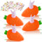 Abnaok Aufziehbare Hasen, 4PCS Kinder Ostern Geschenk aufziehspielzeug, ostergeschenke als osternester zum befüllen, Osterhase kleine Geschenke für Kinder Jungen Mädchen