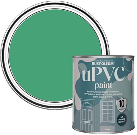 Rust-Oleum Green uPVC Door and Window Paint In Satin Finish - Emerald 750ml
