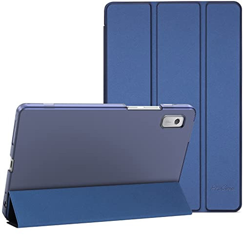 ProCase Hülle für 9 Zoll Lenovo Tab M9 22,86 cm (1340x800, HD Display) Dreifach Falt Klapp Schutzhülle Ultra Leicht Ständer Cover Translucent Frosted Rückhülle –Blau