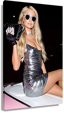 JEYUAN Foto Auf Leinwand 30 * 50cm Senza Cornice Paris Hilton Sexy Modello Poster Soggiorno Camera da letto Pittura Opera d'arte