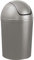 Home Centre Compact Plastic Swing Top Waste Bin 15 Litre Silver House Office Bathroom Lobby Dustbin Convenient Flap Top Cylindrical Shape Hygienic Waste Disposal Versatile Daily Usage