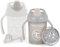 Twistshake 2x Gobelet Pour Bébé Avec Bec Souple Et Mixeur De Fruits - 230ml | Sans BPA | Gourde D'apprentissage Pour Enfants | Gris Blanc