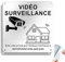 SINMAO Autocollant Maison Sous Video Surveillance Aluminium Brossé 15×15cm | Panneau Alarme Propriété Privée Sous Vidéo Surveillance 24h/24