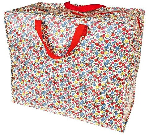 LS-LebenStil XXL Jumbo Bag Tilde bunte Blumen Einkaufstasche Shopper Riesentasche Tasche Allzwecktasche Recycelt