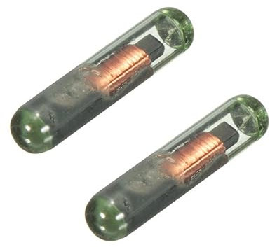 2 Stück ID48 Chip Wegfahrsperre für das Auto Universal Transponder Crypto unprogrammiert Glas neu