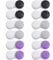 DEWSENSI Contact Lens Case, 12 Pack Empty Cute Contact Lens Cases Box Holder Container for Storage, Travel, Daily Home Use (Black)