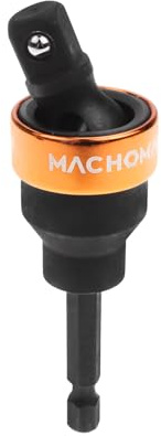 MACHOMAN Adattatore Snodo 3/8 per Bussola, Rotazione 360° Cr-Mo | Rotazione 360°, sfera a molla, compatibile con prolunga avvitatore, per dadi e bulloni in spazi stretti