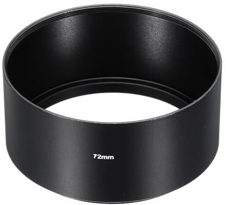 PATIKIL 72mm Gegenlichtblende, Langbrennweite, mattierte Innenfläche, antireflektierende Blende mit Reinigungstuch für Kameraobjektive, Schwarz