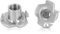 Tuercas en T de 3/20.3 cm-16, tuercas en T de acero inoxidable 304 de 4 puntas, insertos roscados de cuatro mandíbulas para soportes de escalada en roca, muebles, gabinetes, carpintería, plata, 10