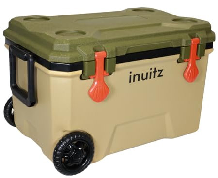 Inuitz Nevera con Ruedas 68 litros -Ideal para Playa y Camping - Nevera portatil, Nevera Camping, Nevera Playa con Ruedas, Nevera portatil Grande