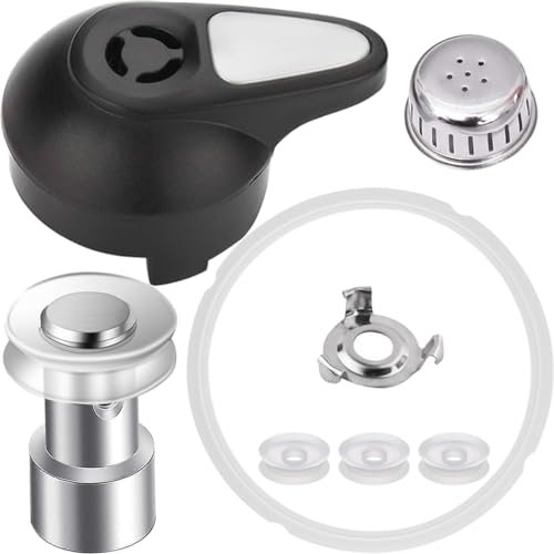 EATBALE Steam Release Valve, Float Steam Release Handle Pressure Cooker Valve Anti-Block Shield Sealing Ring Replacement Part for Instant Pot IP-LUX50 IP-LUX60 5 Qt 6 Qt Pressure Cooker Accessories
