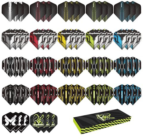 MageRabbit Dart Flights 66 Stück, Standardform Dart Flight Set, 22 Stile für Dart Spiele,Standard PET Darts Zubehör,Dart Flights Set für Soft Dartpfeile und Steel Dartpfeile