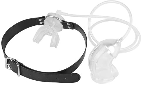 SM Mundknebel Knebel Mund Extrem,mit Urin Katheter & Peniskäfig(Piss Trichter),Ball Gag mit Katheter Harnröhre Mann,Keuschheitskäfig Herren Penishülle Penis Sleeve,BDSMs Spielzeug Extrem Sklavin