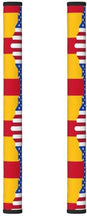 JEJEA American Spain Flag Print Refrigerator Door Handle Cover,Handles Antiskid Protector Gloves,Kitchen Appliance Decor