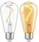 Hcnew E27 Edison Vintage Glühbirne, ST58 3W Warmweiss Retro Filament Glühbirne, Leuchtmittel 2700K Filament LED E27 Nachtlicht Birnen, Nicht Dimmbar, 2 Stück