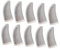 Didiseaon Game Finger Sacks 10 Pack Refreshing Sweat Finger Cots Silver Fiber White Yellow Edge for Thumbs Protection