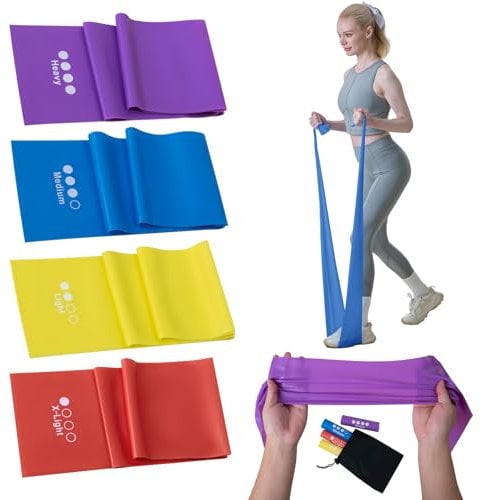 Good Nite Fitnessbänder 4er-Set – 4 Widerstandsstufen Resistance Bands für Fitness, Krafttraining, Pilates & Yoga – Mit Tragetasche – Ideal für Arme, Beine & Ganzkörper