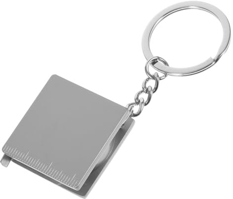 OSALADI 1 M Metalllineal Schlüsselanhänger Schlüsselhalter Mit Maßband Einziehbar Für Schlüssel Maßband Dezimalstelle in Tragbarem Kleinem