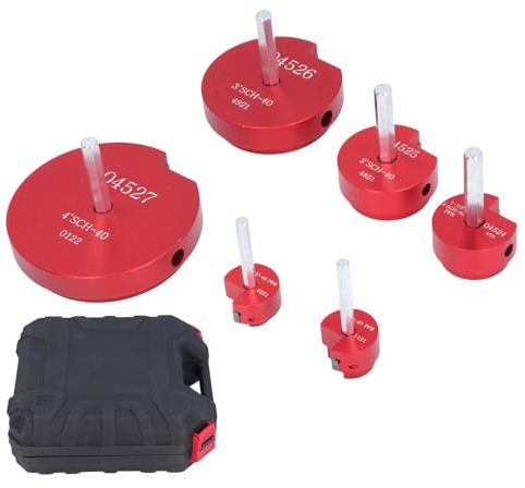 6-teiliges PVC-Rohrreibahlen-Set, Schneidwerkzeug, Aluminium-Fitting-Sockel-Sparer, 3/4 Zoll, 1 Zoll, 1 1/2 Zoll, 2 Zoll, 3 Zoll, 4 Zoll für 1/2 Zoll Bohrer