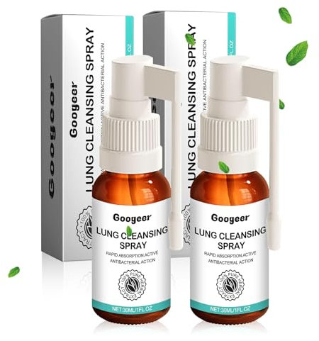 Herbal Lung Spray, Lungenreinigungsspray Für Eine Bessere Atmung, Natürliche Pflanzenextrakte Kräuter Lungenreinigungs & Reparaturspray, Lung Cleansing Spray (2 Stück)