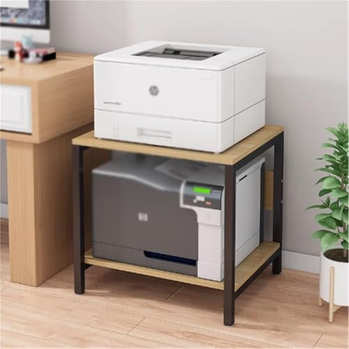 2-stufiger CD-Player-PC-Tower-Ständer, Multifunktion, Audio-Drucker-Rack, rutschfeste, bodenstehende Lagerregale, für den Einsatz im Home-Office mit Desktop-Scanner-Fax (A, 60 * 50