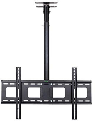 DRFGNF Support TV Mural, Support de Plafond pour écran Plat/incurvé de 40 à 70 Pouces, supporte jusqu'à 45 kg, Hauteur réglable télescopique, 2 m