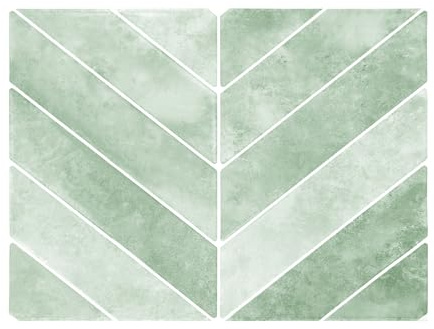Umelee Stickers Carrelage 28,7×22,9 cm, 3D Autocollants Muraux Adhésif Imperméables, Décoration pour Cuisine, Salle de Bain, Chambre, Bureau, Restaurant, Meubles (Vert, 10 Pièces)