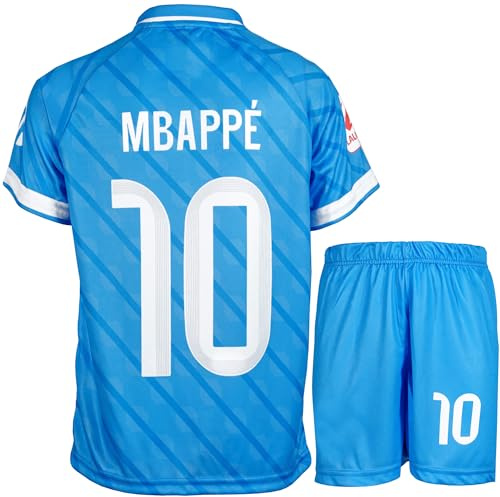Mikalay No #10 Dritte 25/26 Fußball Kinder Trikot Football Shorts Set Jugendgrößen (Himmelblau,176)