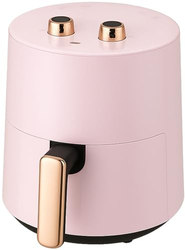 3.7L Air Fryer 7 Presets, Fast Cooking, No Shake, 95% Less Oil, Energy Efficient, Compact for Small Kitchens (PINK, 3.7L)