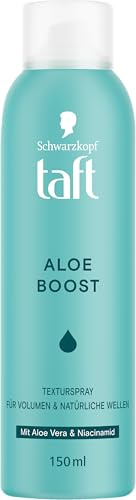 Taft Texturspray Aloe Boost (150 ml),für Volumen & natürliche Wellen | Schwarzkopf Volumen Spray mit Aloe Vera & Niacinamid sorgt für mühelose Undone Looks