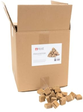 Heat 3 kg Ökologisch Anzündwolle - Anzünder aus Holz und Pflanzenöl für Grills und Kamine