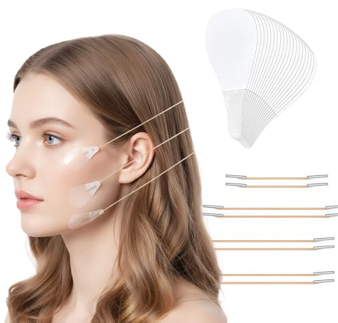 Face Lifting Tape Set, 80 Stück Facelifting Tape Unsichtbare Facelifting Aufkleber & 4 Hebeseile, Unsichtbare Face Tapes, V-Form Instant Faces, Neck and Eye Lift, Faceliftings Werkzeuge
