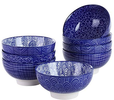 vancasso, série Takaki, Bol céréal, 8 pièces, en Porcelaine, Style Japonais